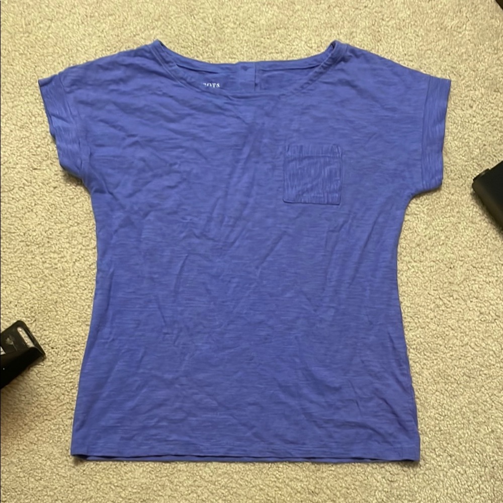 Blue Short Sleeve Women's Top